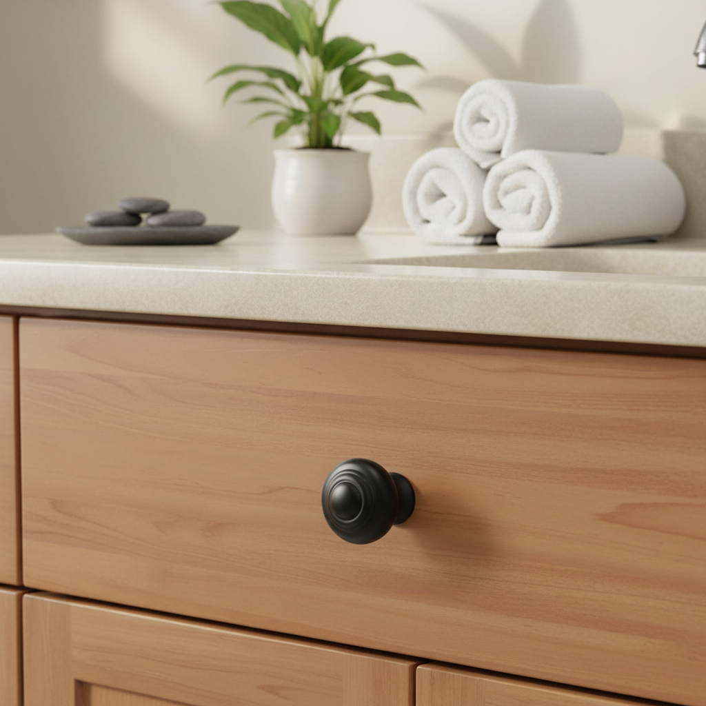 Cosmas 4582FB Flat Black Cabinet Knob