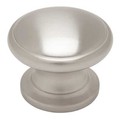 Satin nickel cabinet knob