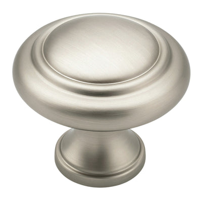 Satin nickel ring cabinet knob