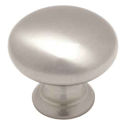Satin nickel cabinet knob