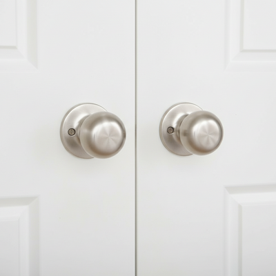 Bedford Dummy Door Knob, Satin Nickel