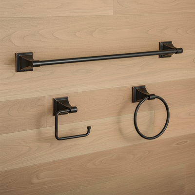 500 Series 3 Piece Oil Rubbed Bronze Bathroom Hardware Set