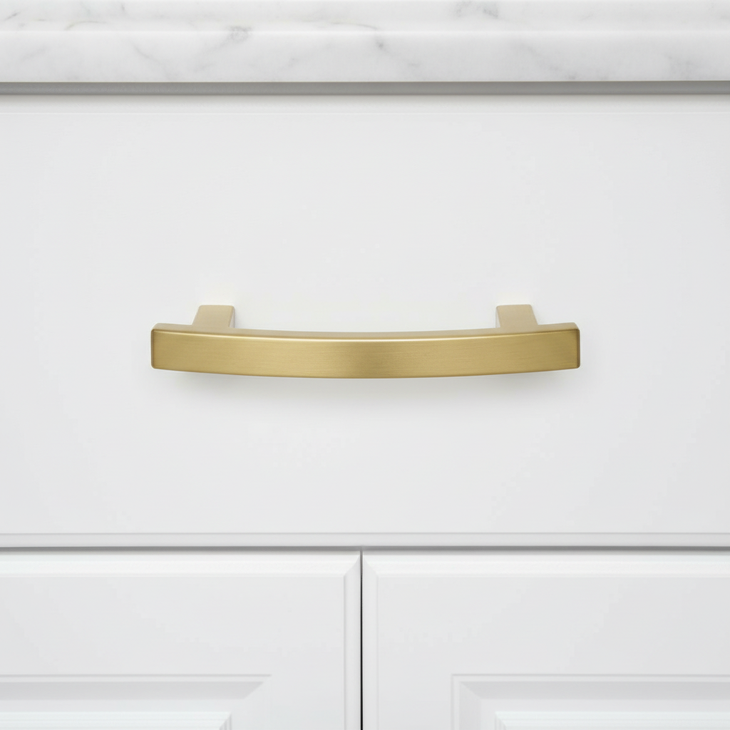 Diversa Gold Champagne Arch Style 3" (76mm) Cabinet Pull
