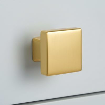 Cosmas 5233BG Brushed Gold Square Contemporary Cabinet Knob