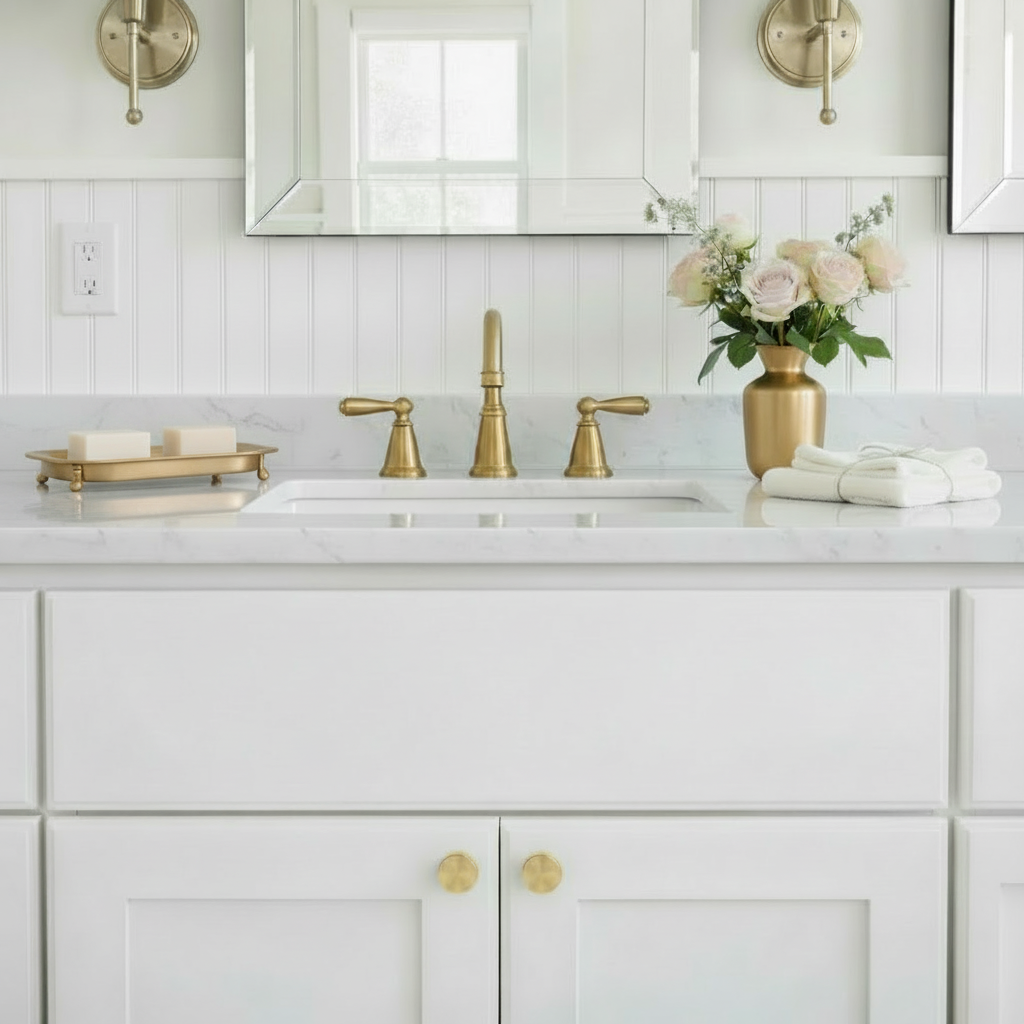 Cosmas 5234BG Brushed Gold Round Contemporary Cabinet Knob