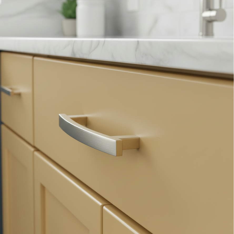Cosmas 5235SN Satin Nickel Contemporary Arch Cabinet Pull