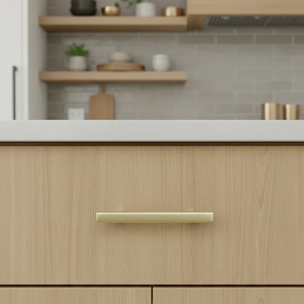 Cosmas 5235BG Brushed Gold Contemporary Arch Cabinet Pull