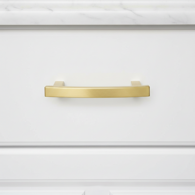 Cosmas 5235BB Brushed Brass Contemporary Arch Cabinet Pull