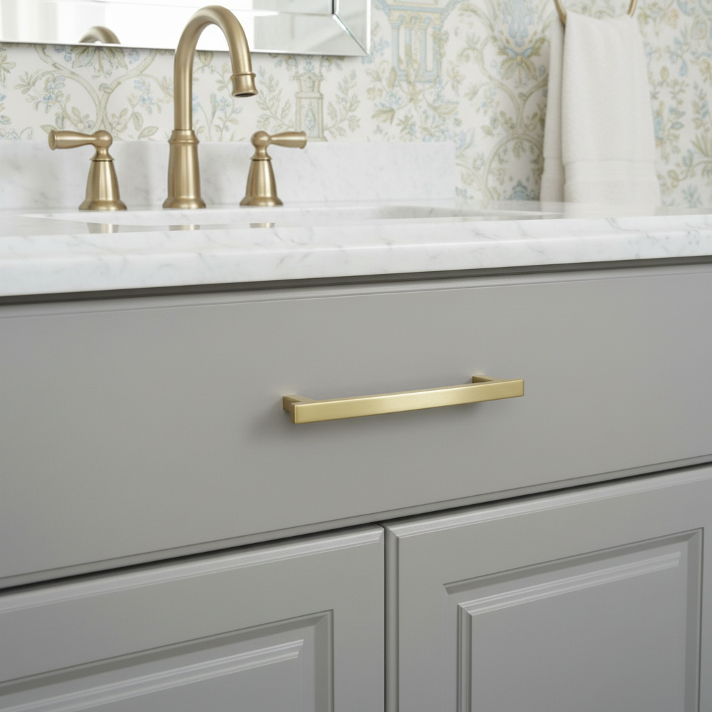 Cosmas 5239BB Brushed Brass Contemporary Arch Cabinet Pull