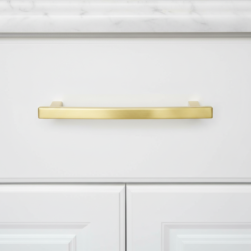 Cosmas 5239BB Brushed Brass Contemporary Arch Cabinet Pull