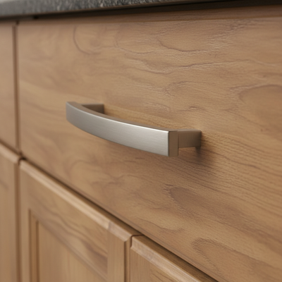 Cabinet handle on a white background