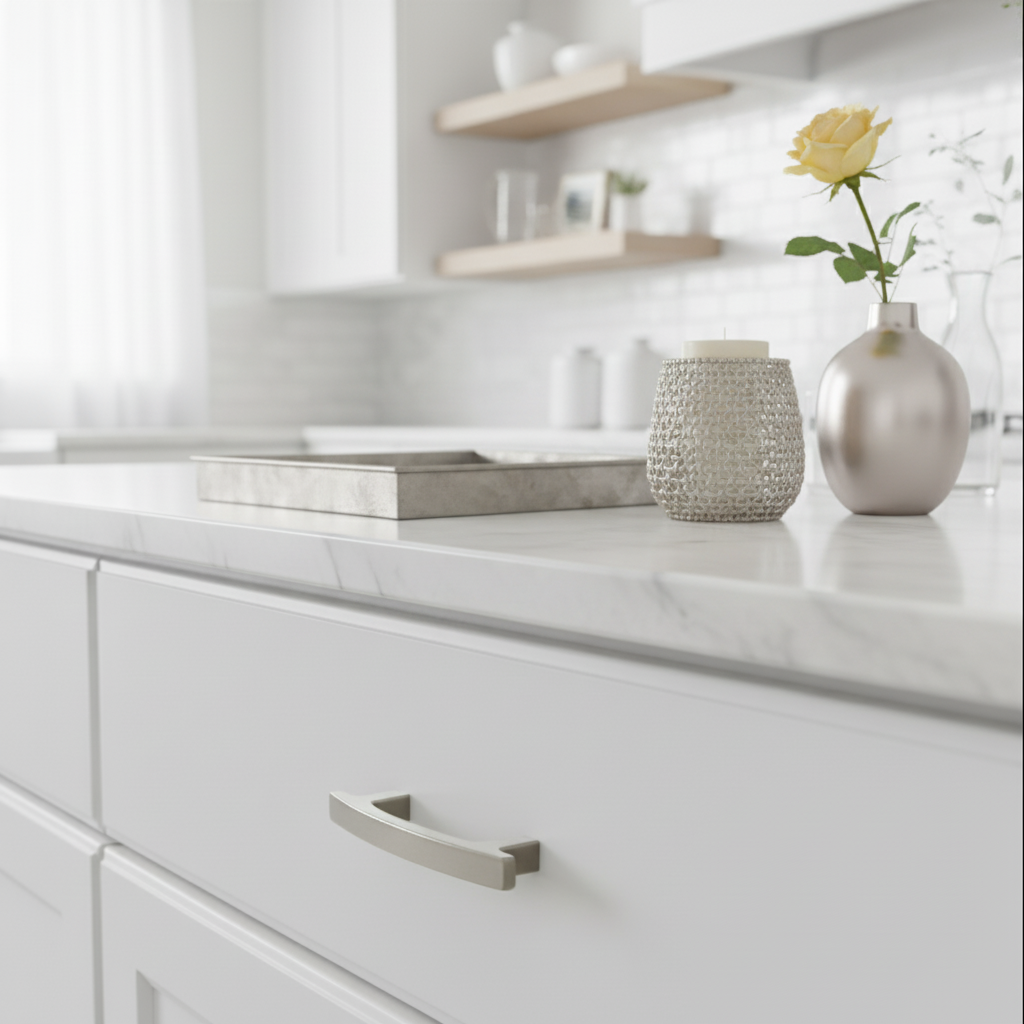 Diversa Brushed Silver Arch Style 4" (102mm) Cabinet Pull