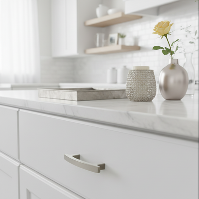 Diversa Brushed Silver Arch Style 4" (102mm) Cabinet Pull