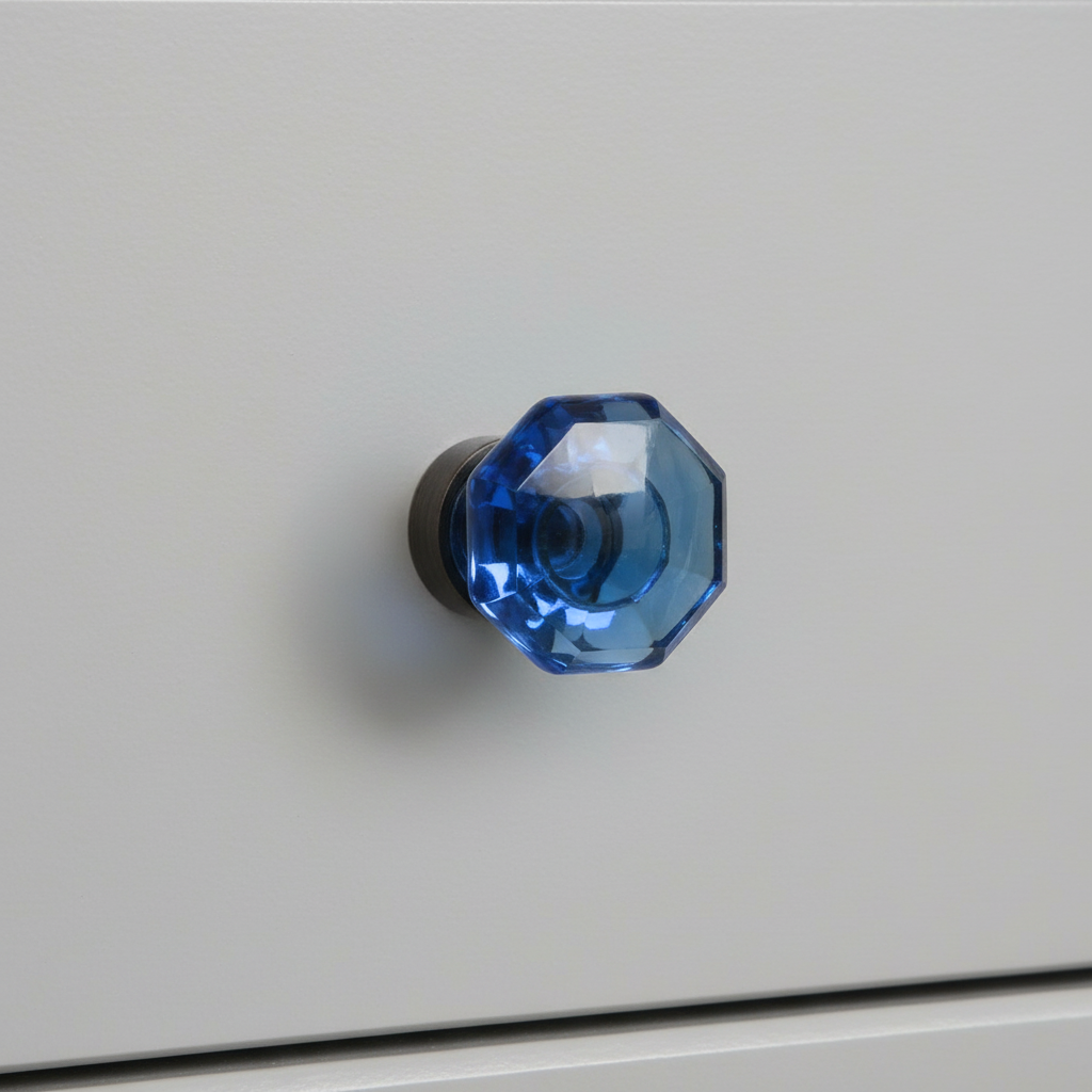 Cosmas 5268ORB-BL Oil Rubbed Bronze &amp; Blue Glass Cabinet Knob