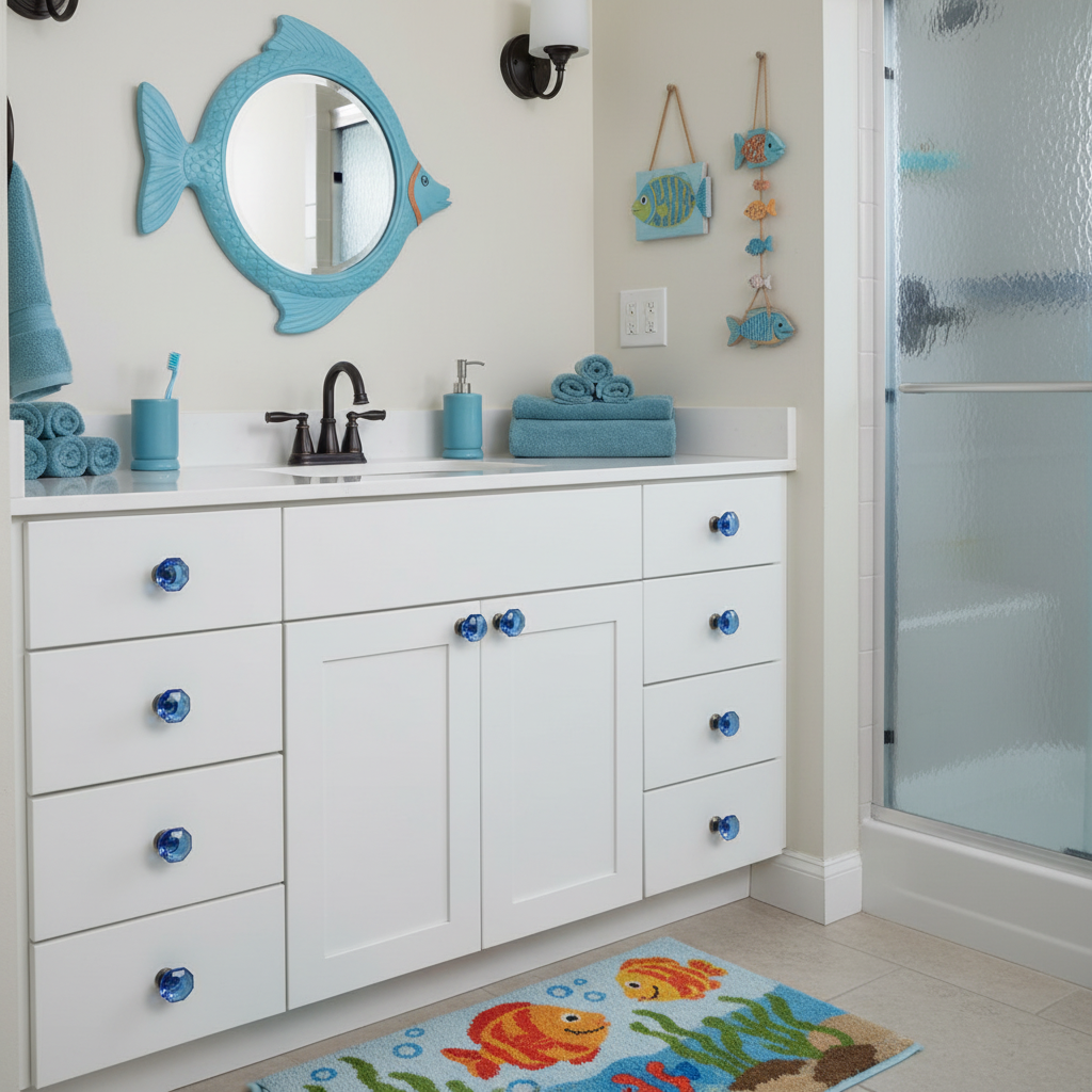 Cosmas 5268ORB-BL Oil Rubbed Bronze &amp; Blue Glass Cabinet Knob