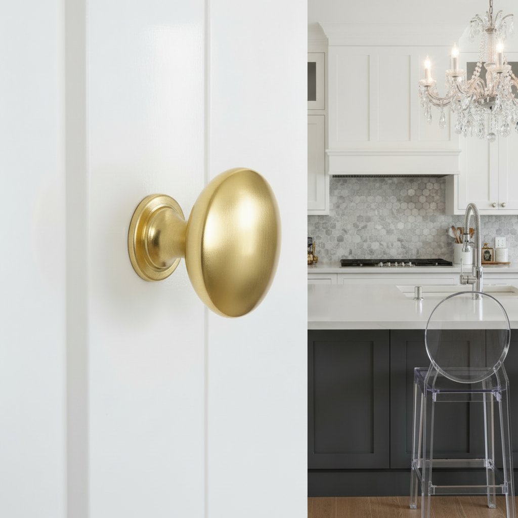 Cosmas 5305BB Brushed Brass Round Cabinet Knob