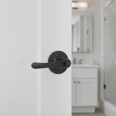 Arlington Privacy Door Lever, Matte Black