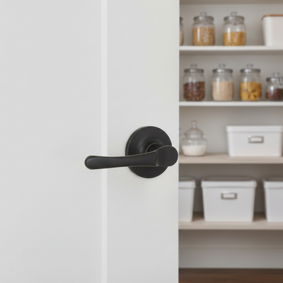 Arlington Passage Door Lever, Matte Black