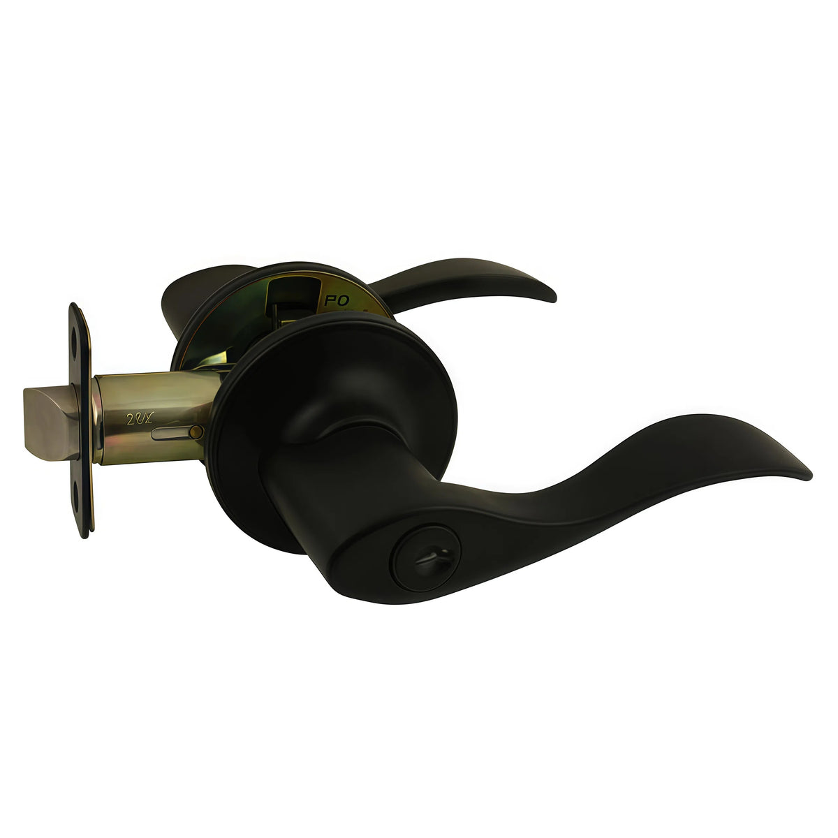 Kingston Entry Door Lever, Matte Black