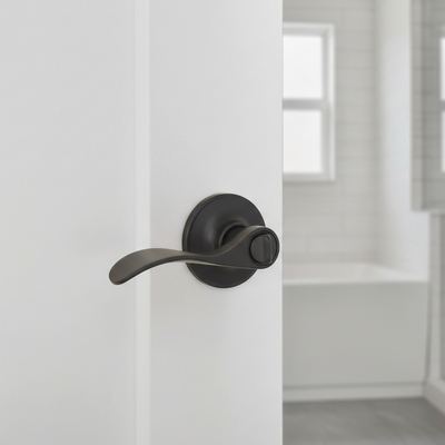 Kingston Privacy Door Lever, Matte Black