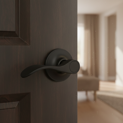 Kingston Passage Door Lever, Matte Black