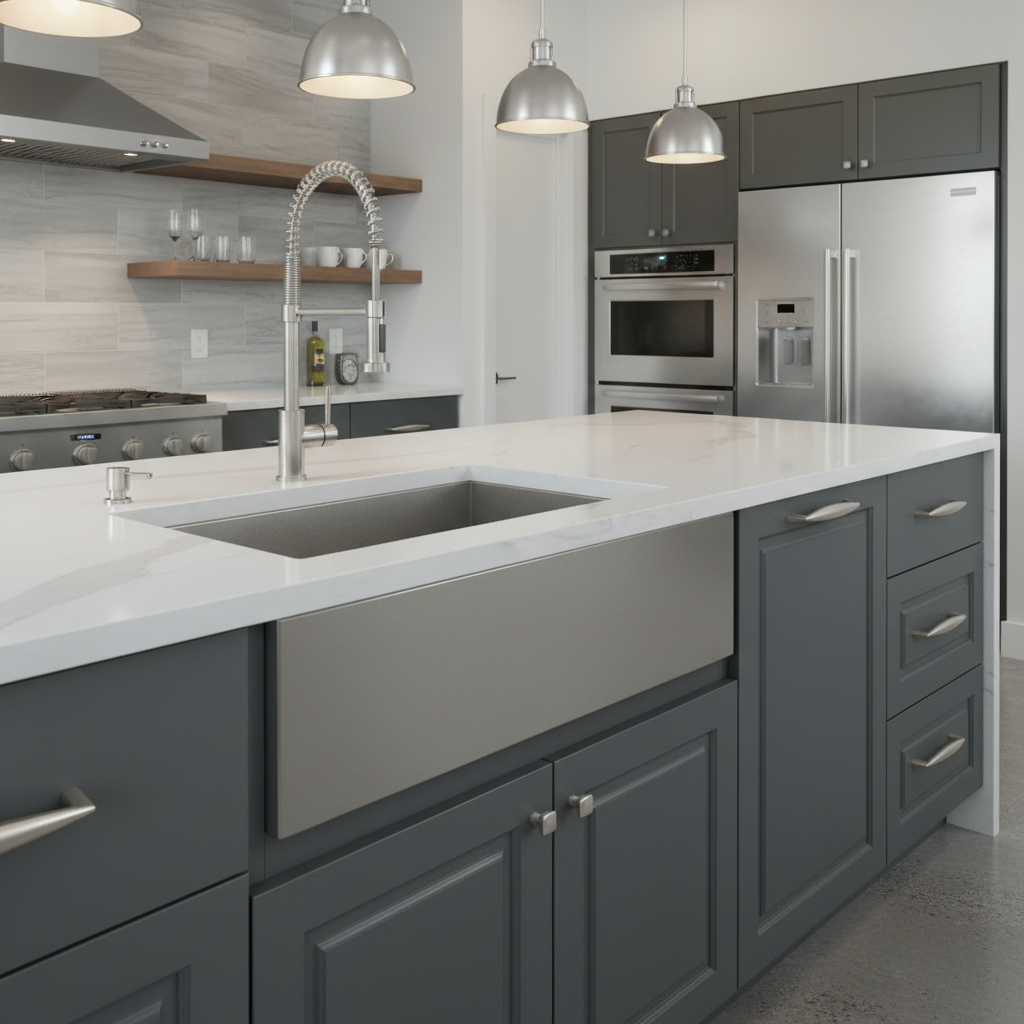Cosmas 567-3SN Satin Nickel Contemporary Cabinet Pull