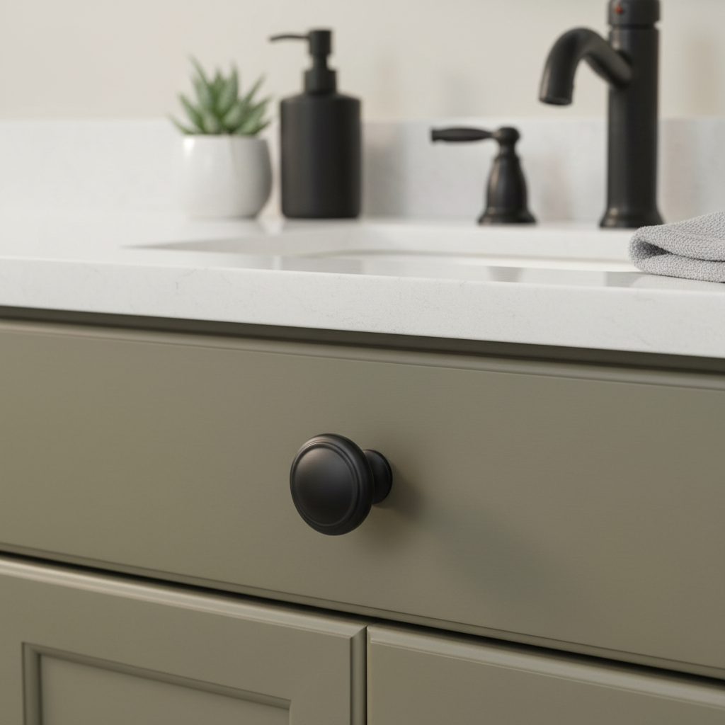 Cosmas 5982FB Flat Black Cabinet Knob