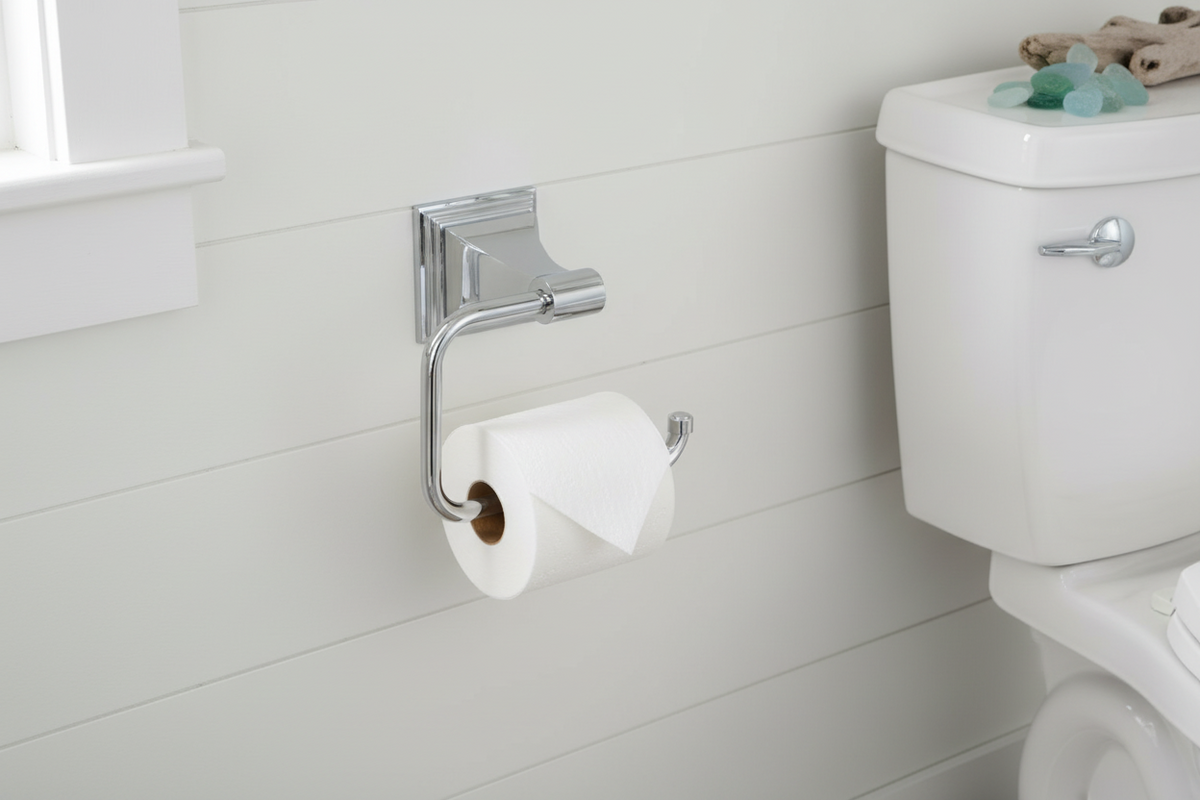 600 Series Polished Chrome Euro Style Toilet Tissue Paper Holder