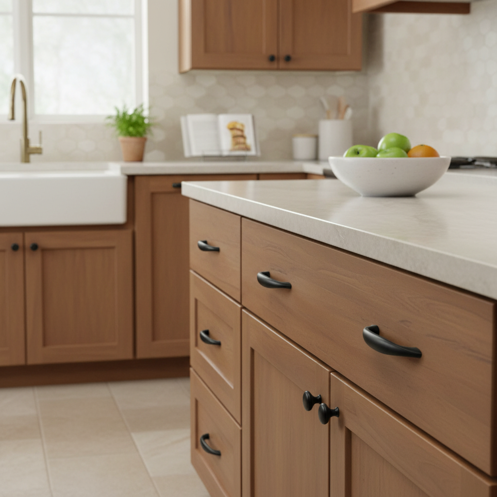 Cosmas 6003-128FB Flat Black Cabinet Pull