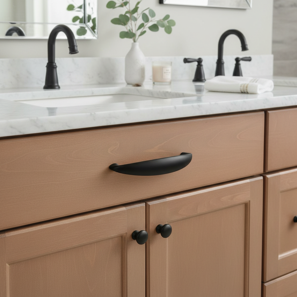 Cosmas 6003-96FB Flat Black Cabinet Pull