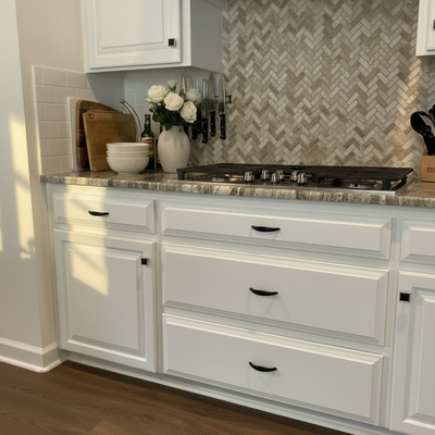 Cosmas 6003-96FB Flat Black Cabinet Pull