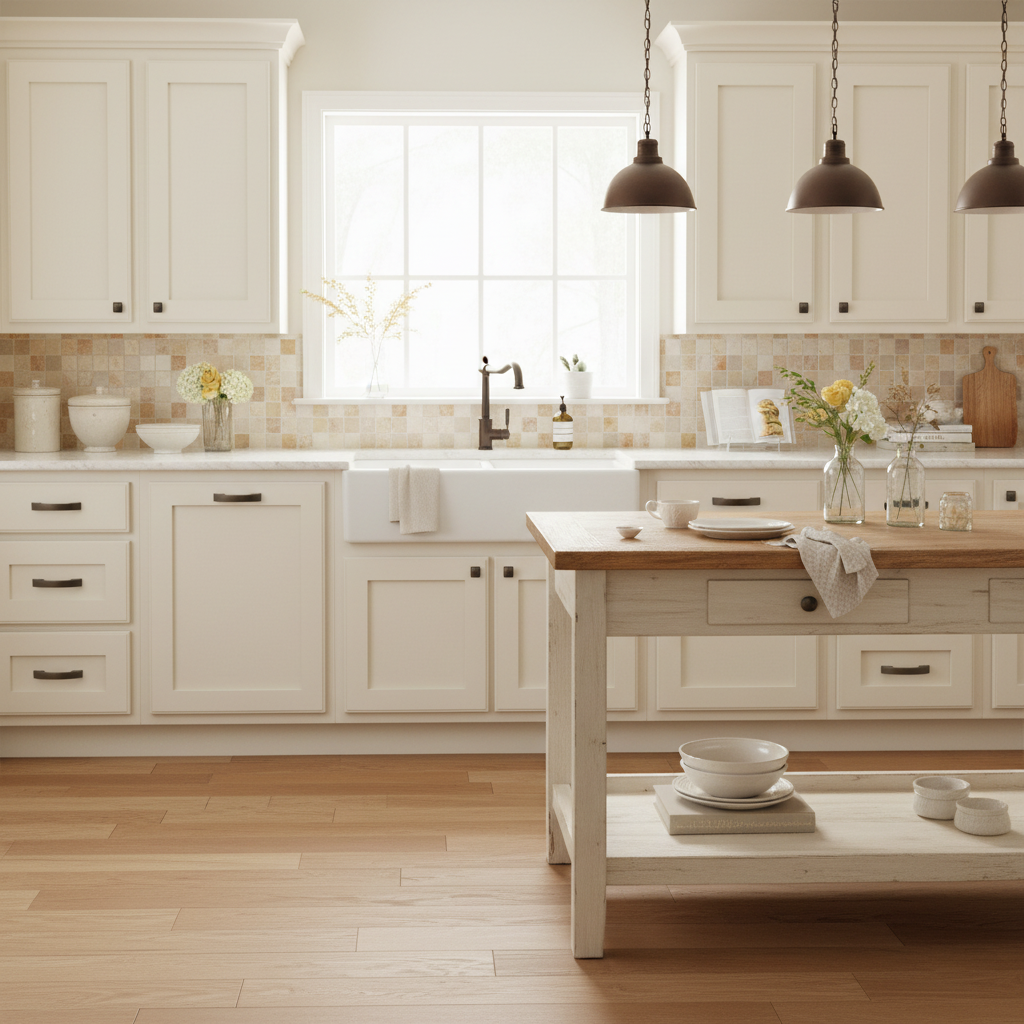 kitchen with oil rubbed bronze pulls 1:1 ratio 
