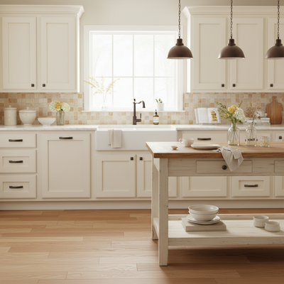 kitchen with oil rubbed bronze pulls 1:1 ratio 
