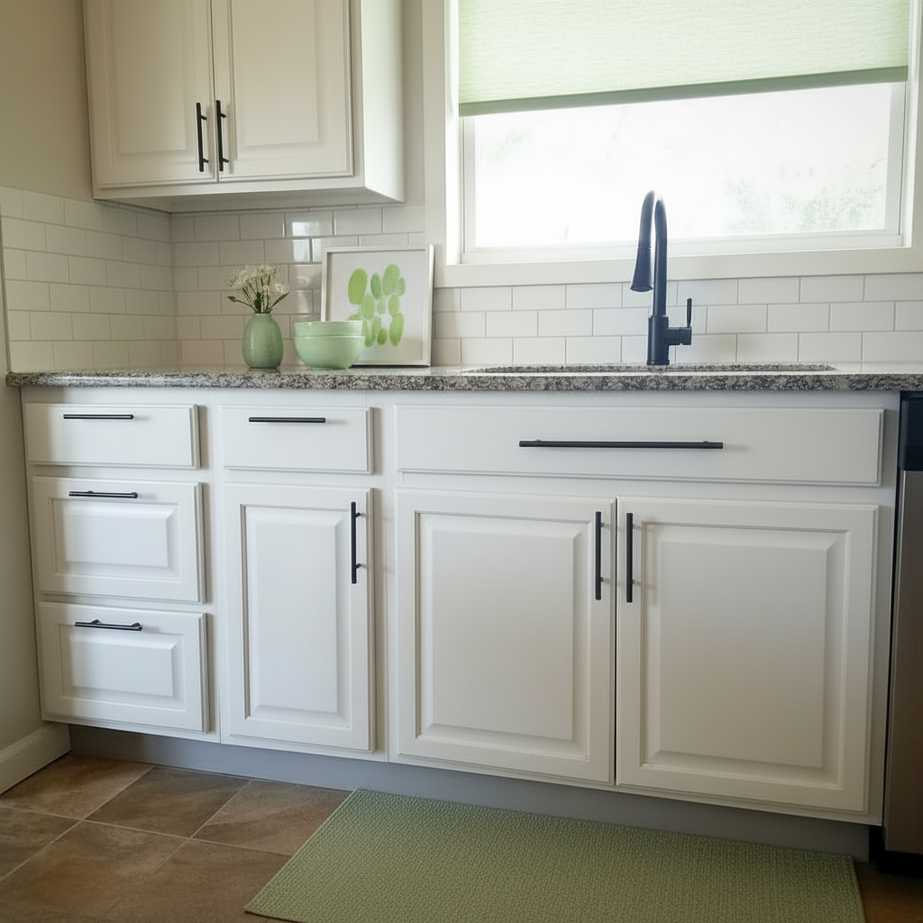 Cosmas 305-673FB Flat Black Euro Style Bar Pull