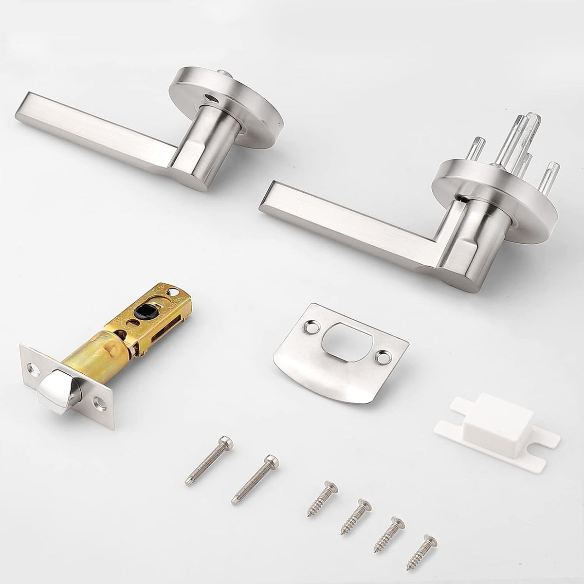 Probico Satin Nickel Contemporary Passage Door Lever Set