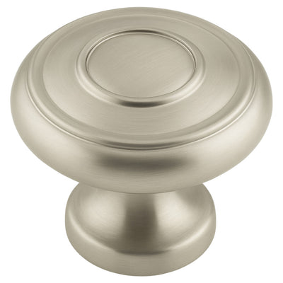 Satin nickel ring cabinet knob