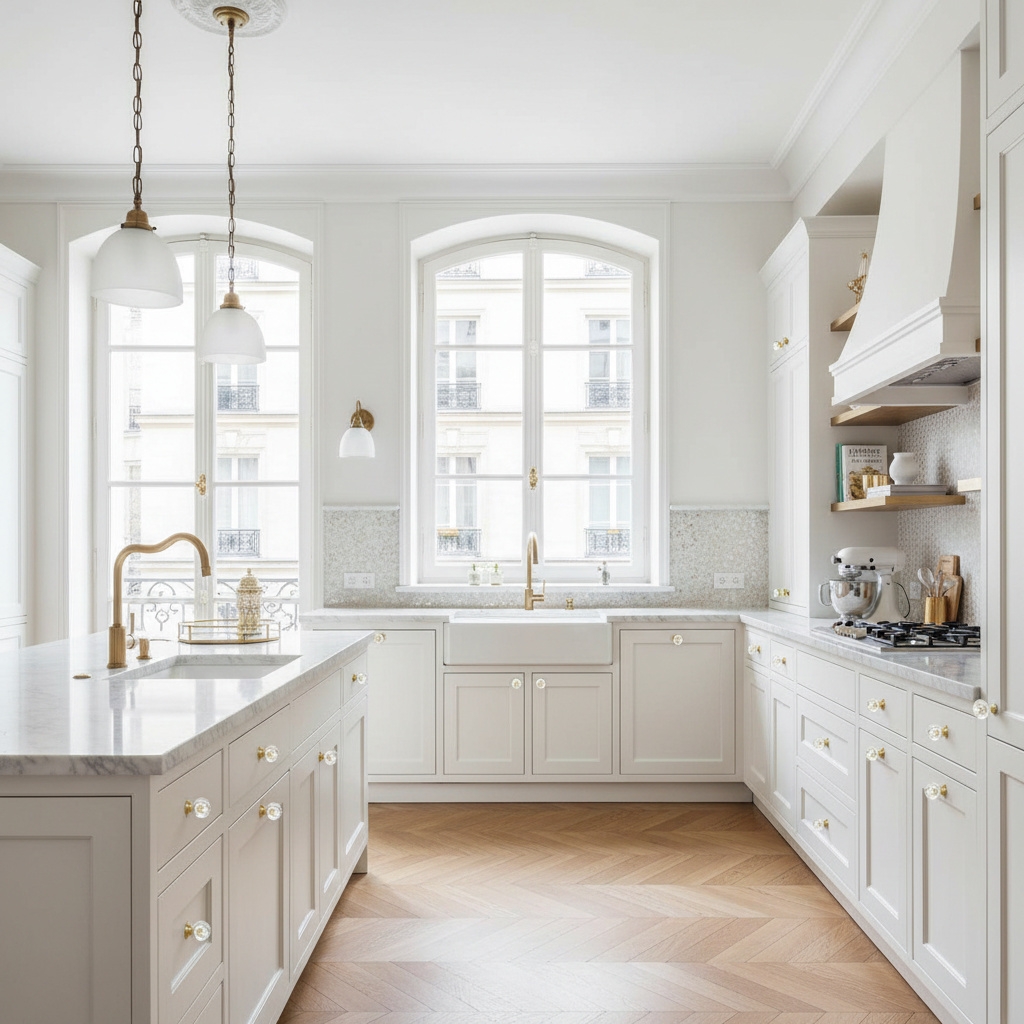 Cosmas 6355BB-C Brushed Brass &amp; Clear Glass Round Cabinet Knob