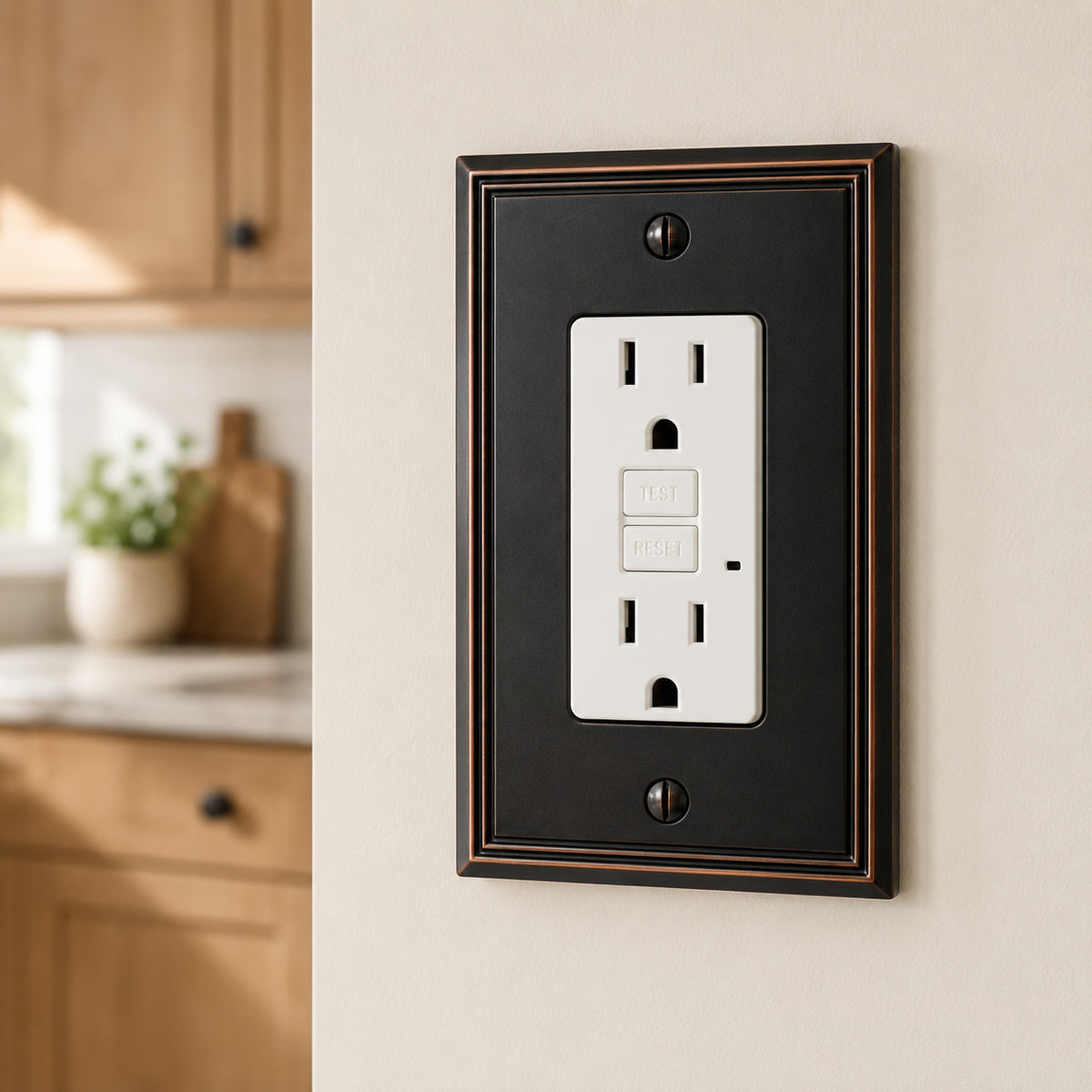 Cosmas 65000-ORB Oil Rubbed Bronze Single GFCI / Decora Wall Plate