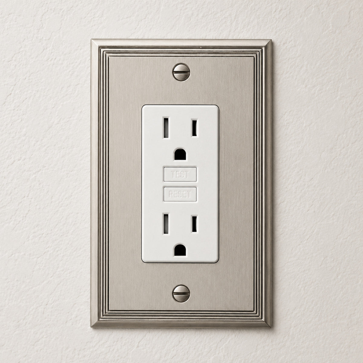 Cosmas 65000-SN Satin Nickel Single GFCI / Decora Wall Plate
