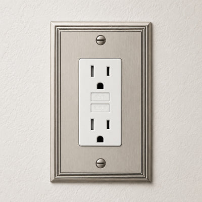 Cosmas 65000-SN Satin Nickel Single GFCI / Decora Wall Plate