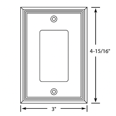 Cosmas 65000-ORB Oil Rubbed Bronze Single GFCI / Decora Wall Plate