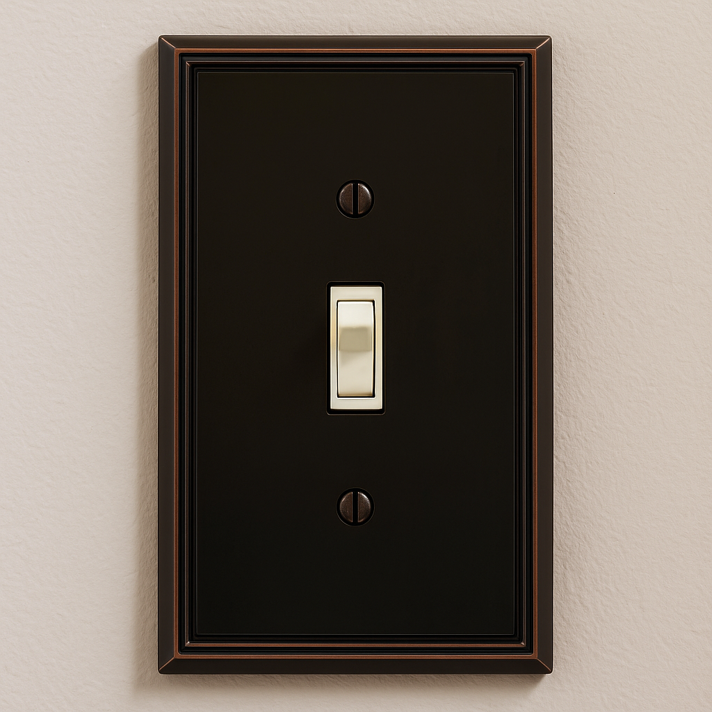 Cosmas 65003-ORB Oil Rubbed Bronze Single Toggle Switchplate Cover