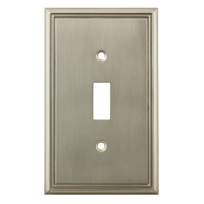Cosmas 65003-SN Satin Nickel Single Toggle Switchplate Cover