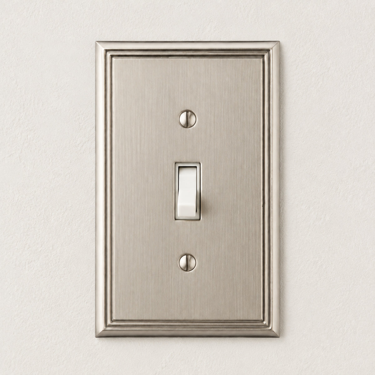 Cosmas 65003-SN Satin Nickel Single Toggle Switchplate Cover