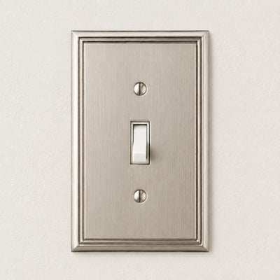 Cosmas 65003-SN Satin Nickel Single Toggle Switchplate Cover
