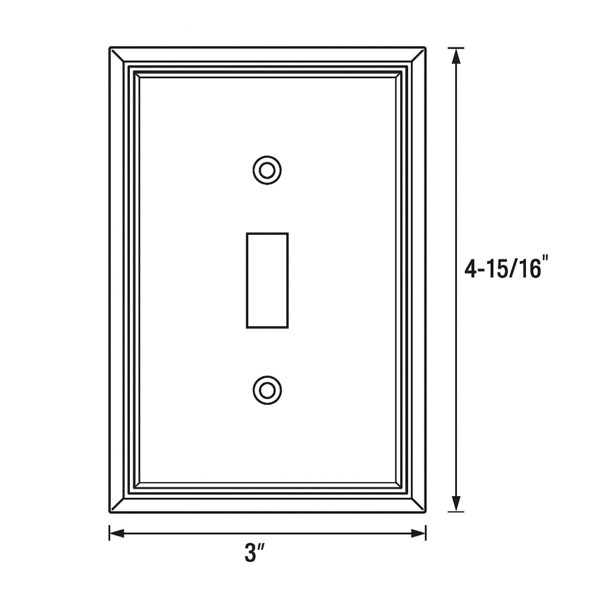 Cosmas 65003-ORB Oil Rubbed Bronze Single Toggle Switchplate Cover