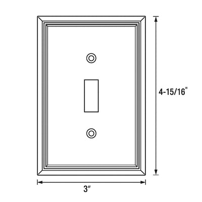 Cosmas 65003-ORB Oil Rubbed Bronze Single Toggle Switchplate Cover