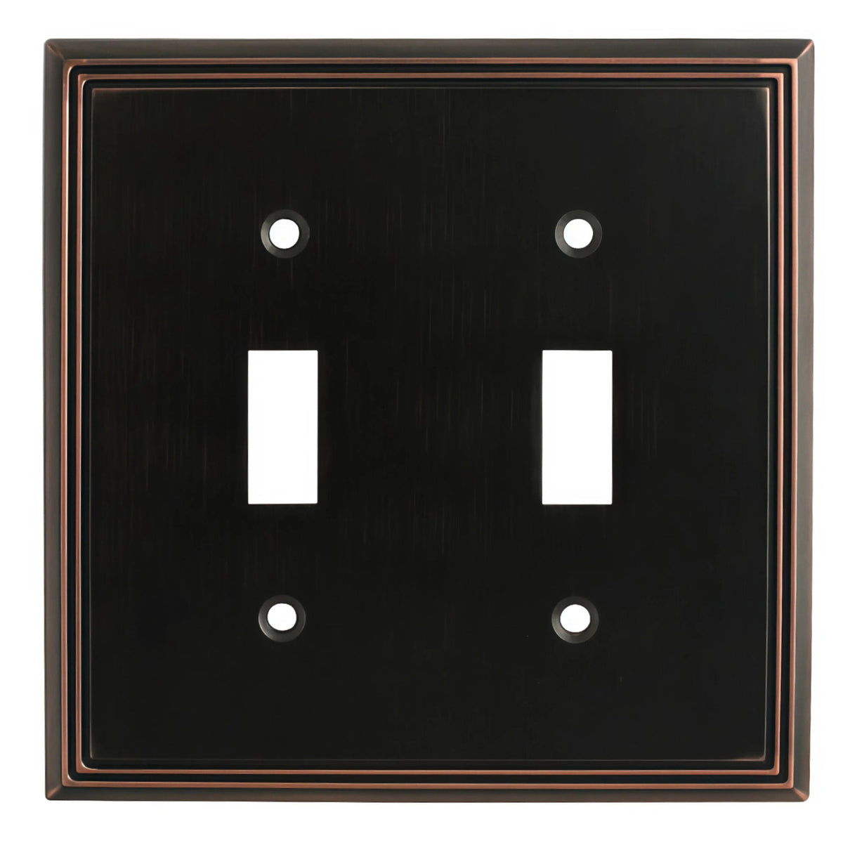 Cosmas 65004-ORB Oil Rubbed Bronze Double Toggle Switchplate Cover