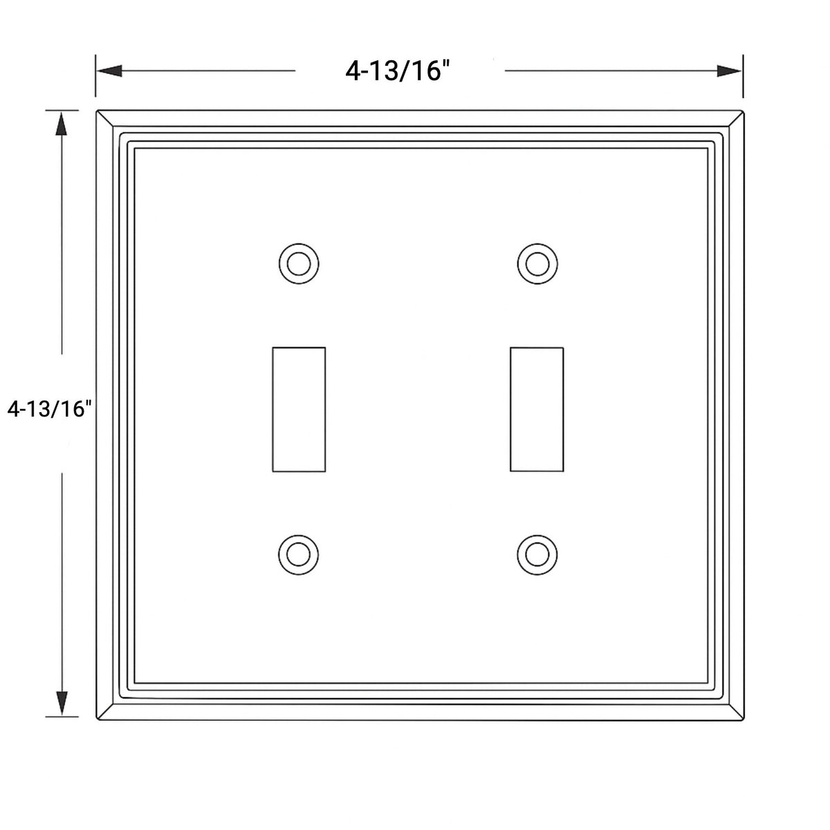 Cosmas 65004-ORB Oil Rubbed Bronze Double Toggle Switchplate Cover