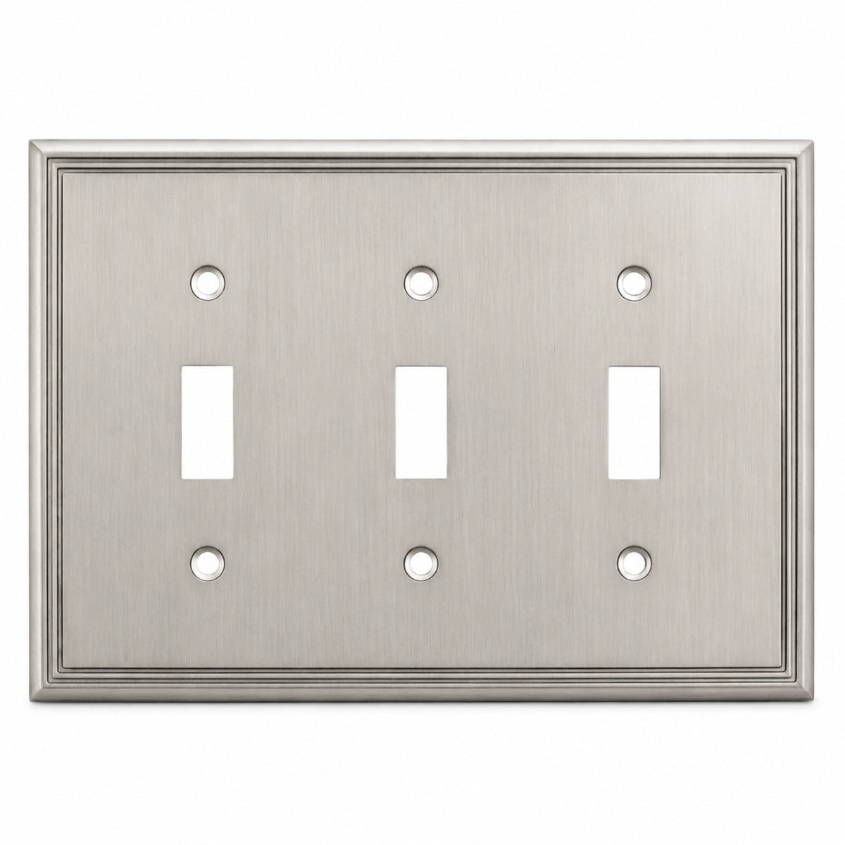 Cosmas 65005-SN Satin Nickel Triple Toggle Switchplate Cover